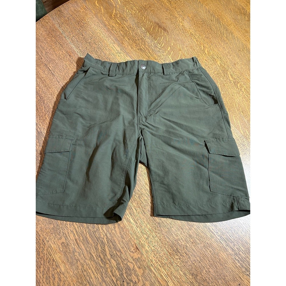 Men's White Sierra Olive Green Hiking Shorts |‎ Size M | 10" Inseam